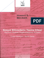 Howard Becker - Sosyal Bilimcilerin Yazma Çilesi PDF