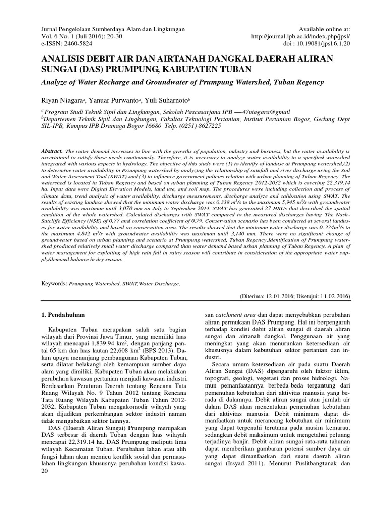 Instructions For The Preparation of A CameraReady Paper in MS Word PDF Drainage Basin