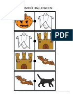 Domino Halloween Pictograma Pictograma Fichas Grandes PDF