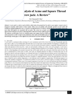 "Structural Analysis of Acme and Square Thread Screw Jack: A Review''