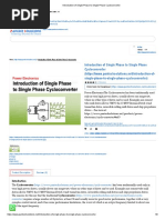 Introduction of Single Phase To Single Phase Cycloconverter