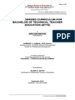 Ladderized Curriculum for Bachelor of Technical Teacher Education (BTTE