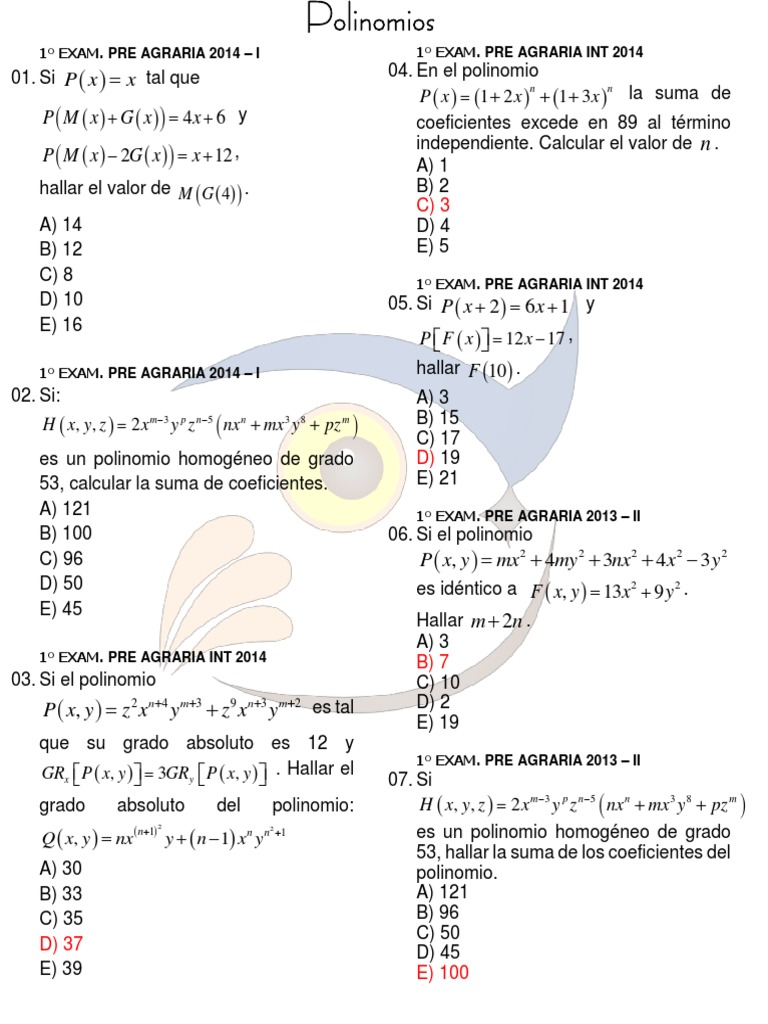 1 1 8 Algeprepolinomproblemunal Relaciones Matematicas Objetos Matematicos