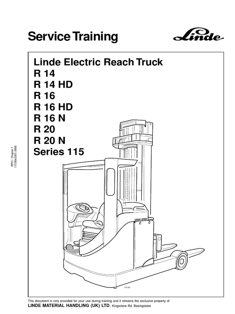 Linde R14 Wl 115 En 0609 Pdf Electric Motor Brake
