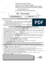 103 - Psicologia: Instruções