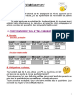 Projet D'établissement 2017-2020