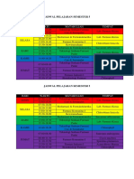 Jadwal Pelajaran Semester 5