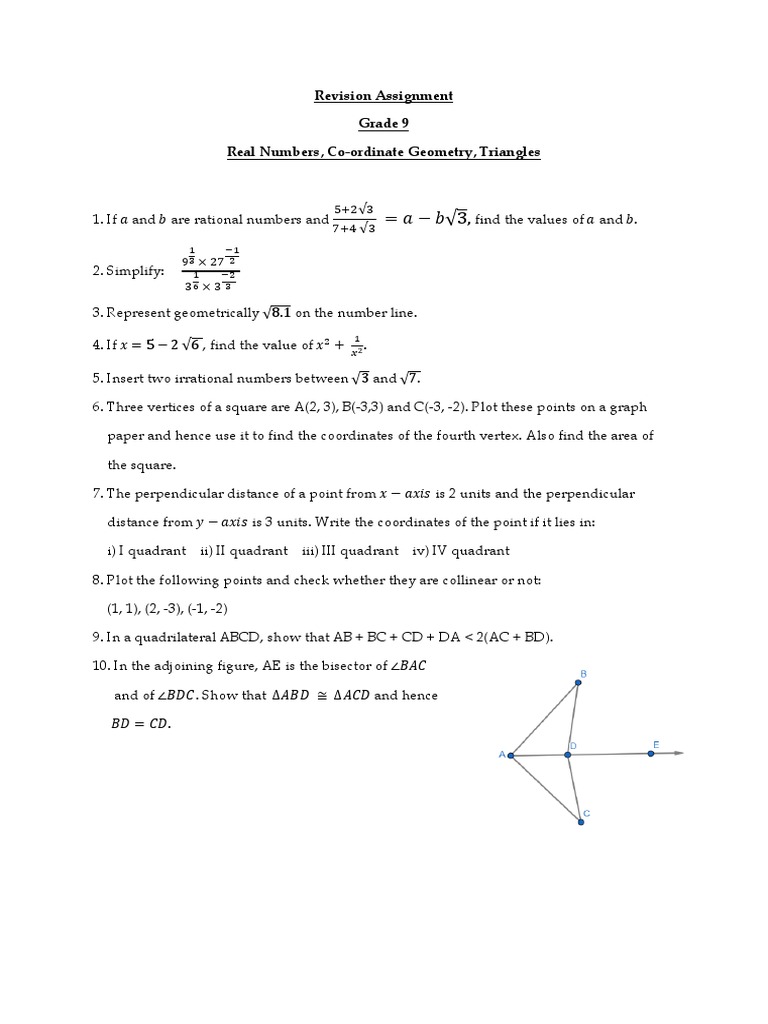 grade 9 maths assignment term 2 answers