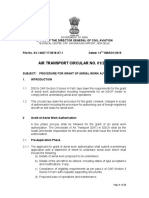 PROCEDURE FOR GRANT OF AERIAL WORK AUTHORISATION IN INDIA