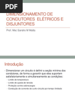 Dimensionamento de Cabos Eletricos