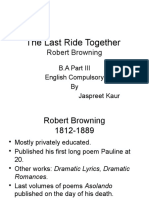 The Last Ride Together: Robert Browning