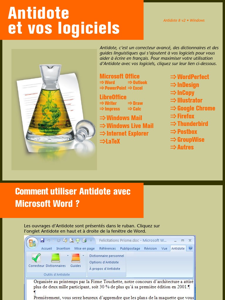 Antidote Mode D'emploi | PDF | Microsoft Word | Microsoft Office