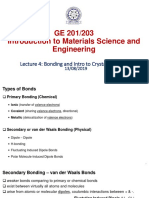 L04 Secondary Bonding and Intro To Crystal Structures