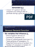 Demand: - Quantity Demanded (Q