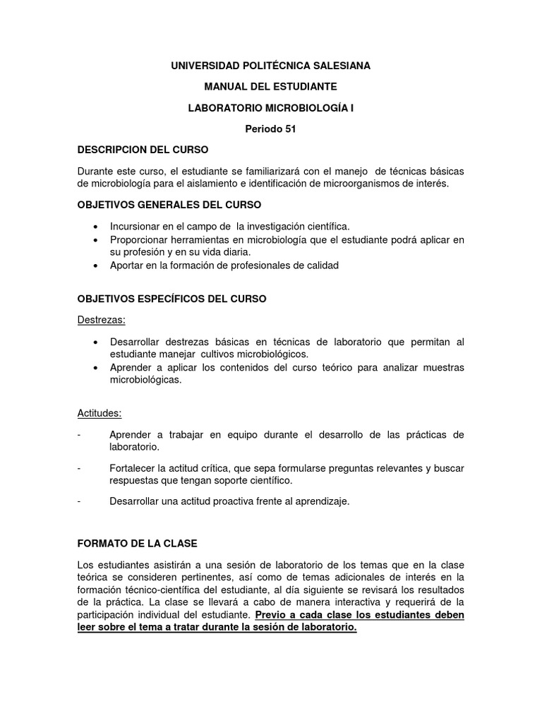 1 Bioseguridad en El Laboratorio de Microbiología | PDF | Laboratorios ...