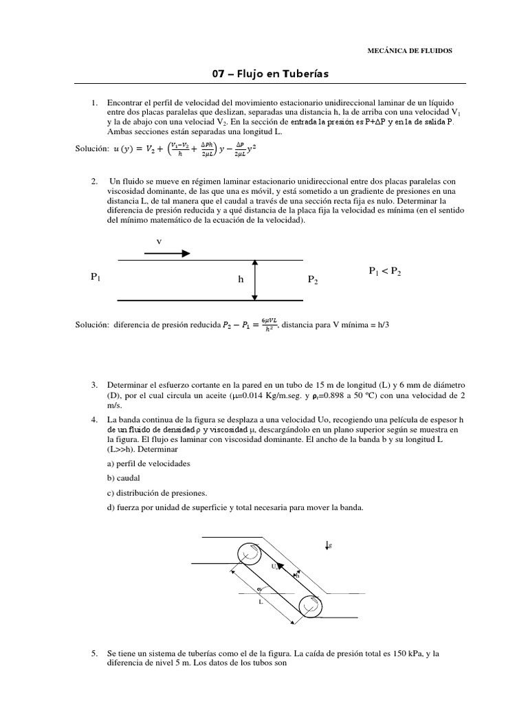 07 Flujo en Tuberías PDF Viscosidad Descarga (hidrología)