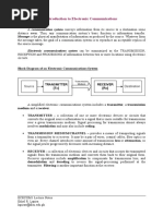 Introduction To Electronic Communications