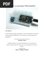 Interface Accelerometer With NodeMCU