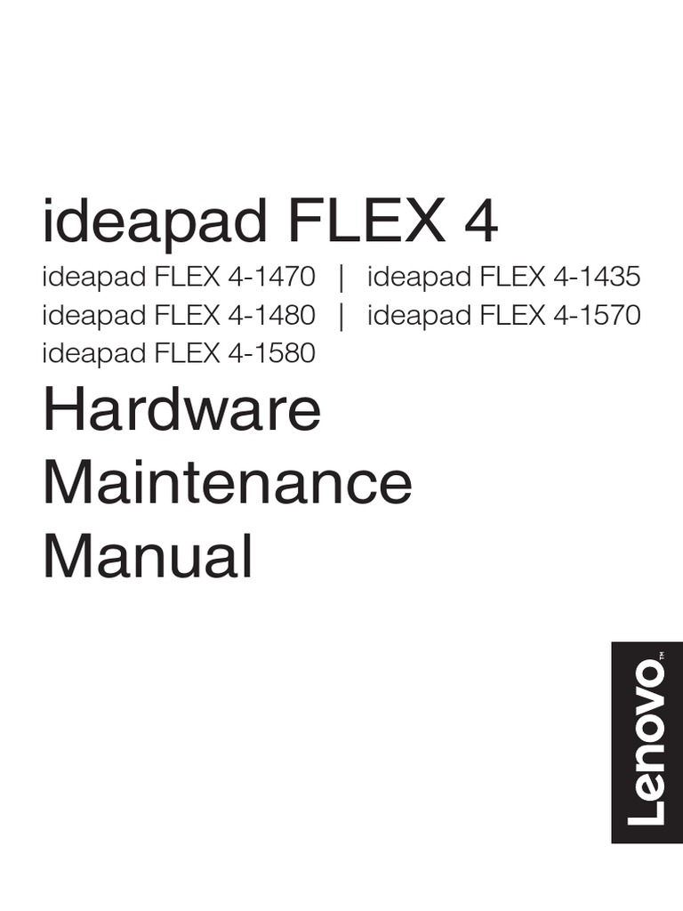 Lenovo Flex 4 Guide PDF Electrostatic Discharge Switch