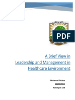 Leadership and Management in Healthcare