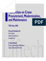 Masterclass On Crane Procurement Modernization and Maintenance