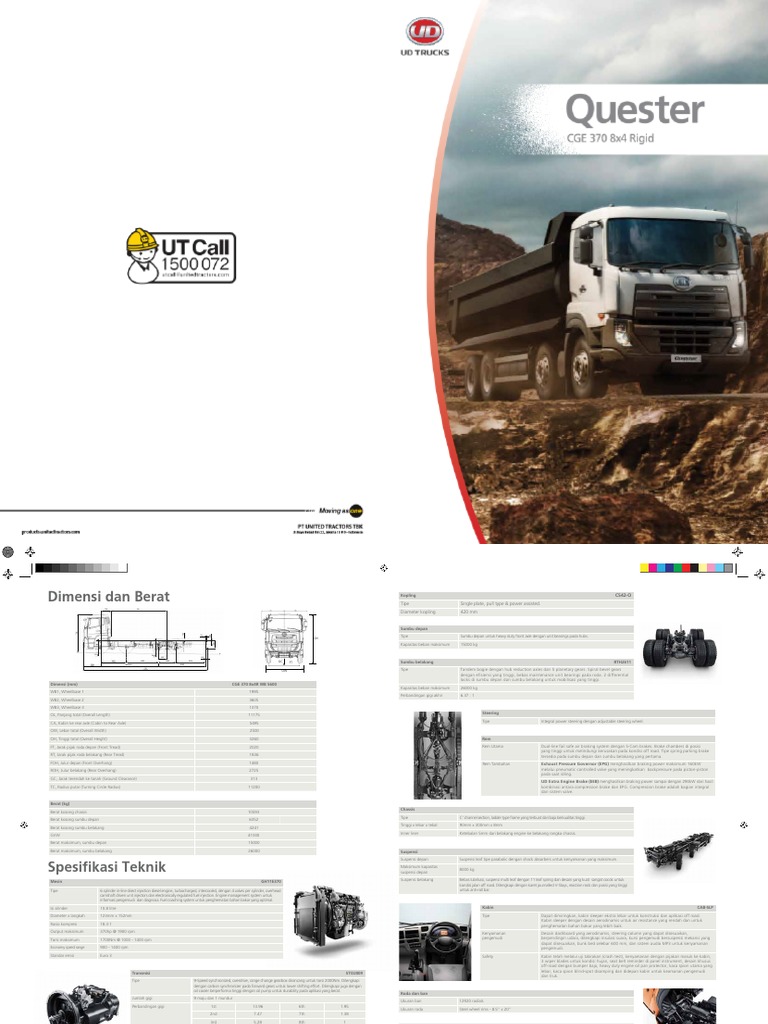 Spesifikasi UD Quester CWE 370 | PDF