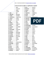 200 Palabras Difíciles de Pronunciar en Inglés