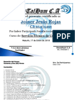 Certificado de Servicio Tecnico 