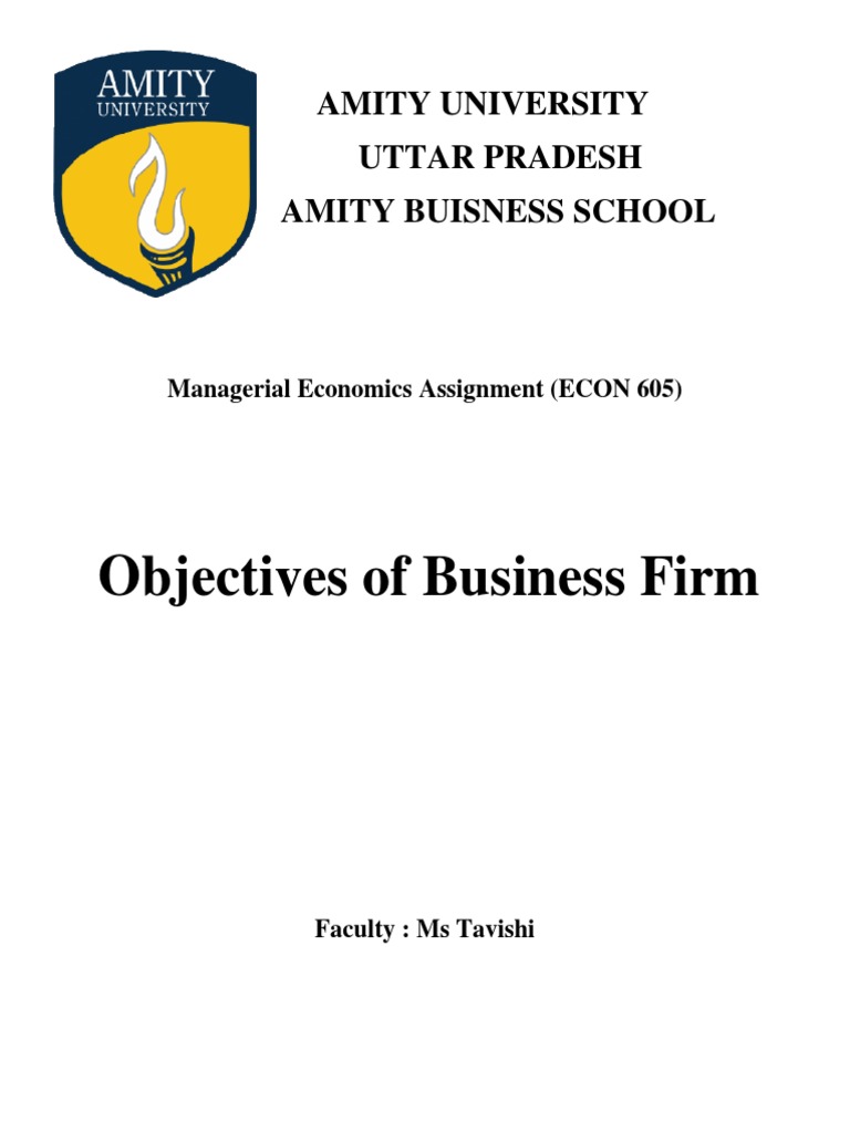 objectives-of-business-firm-amity-university-uttar-pradesh-amity