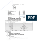 Hasil Rapat Rabu 31 Juli 2019