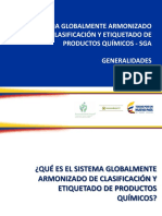 Sistema Golbalmente Armonizado. ESTRATEGIA NACIONAL IMPLEMENTACIÓN DEL SGA-1 PDF