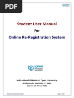 Student User Manual: Online Re-Registration System