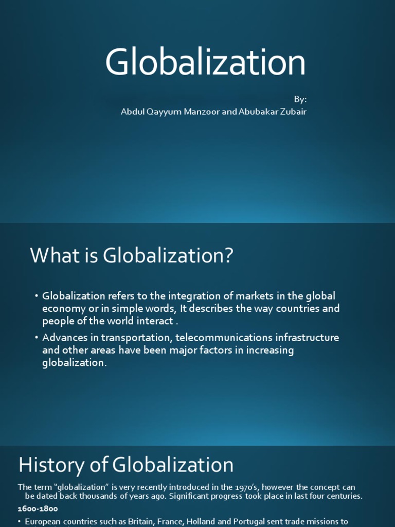 Understanding Globalization: Types & History | PDF