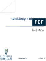 Statistical Design of Experiments Part I: Joseph J. Nahas