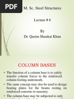 HSS Base Plate Design for Compression | PDF | Bending | Column
