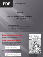 Introduction and Basic Concepts UNITS (Ch-1) : Thermodynamics