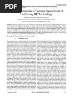 Design & Analysis of Vehicle Speed Control Unit Using RF Technology