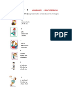 Activity 1: Vocabulary: Health Problems