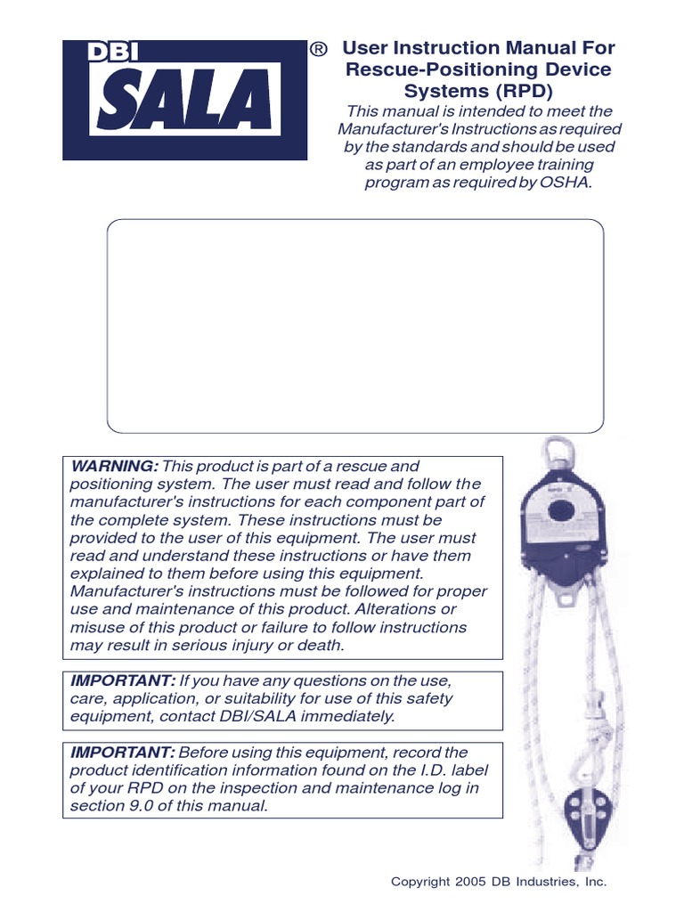 User Instruction Manual For Rescue-Positioning Device Systems (RPD ...