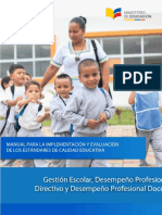 Manual Para La Implementacion de Los Estandares de Calidad Educativa 