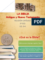 La Biblia Antiguo y Nuevo Testamento: Religión Católica 3º ESO UD. 3-4