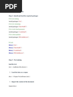 Step 1: Create A CSV File: # For Text Mining