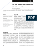 Thermal Physiology of Three Sympatric Small Mammals From Southern Africa