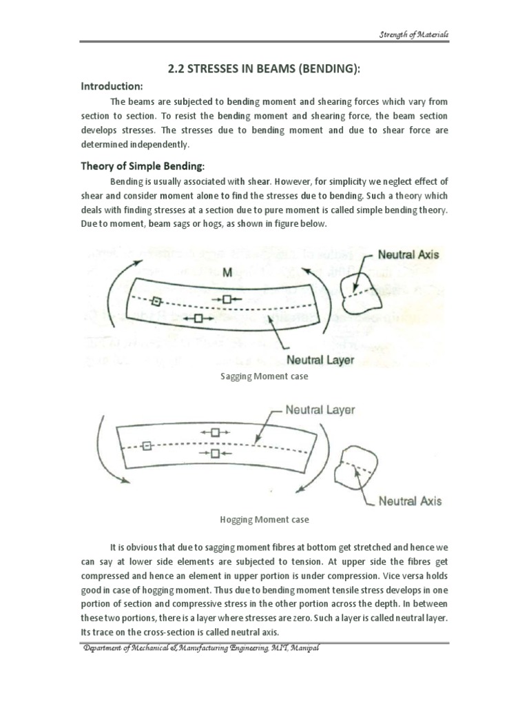 Ch. 03 Stresses in Beams PDF | PDF | Bending | Beam (Structure)