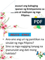AP - (Week 4) Nasusuri Ang Bahaging Ginagampanan NG Kristiyanismo Sa Kultura at Tradisyon NG Mga Pilipino