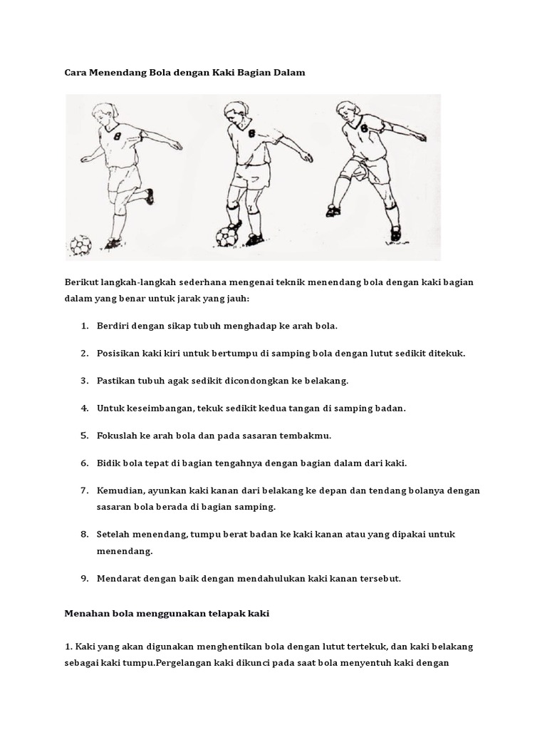 Cara Menendang Bola Dengan Kaki Bagian Dalam PDF