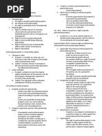 Law On Business Organizations MIDTERMS Reviewer I. Property Rights of A Partner