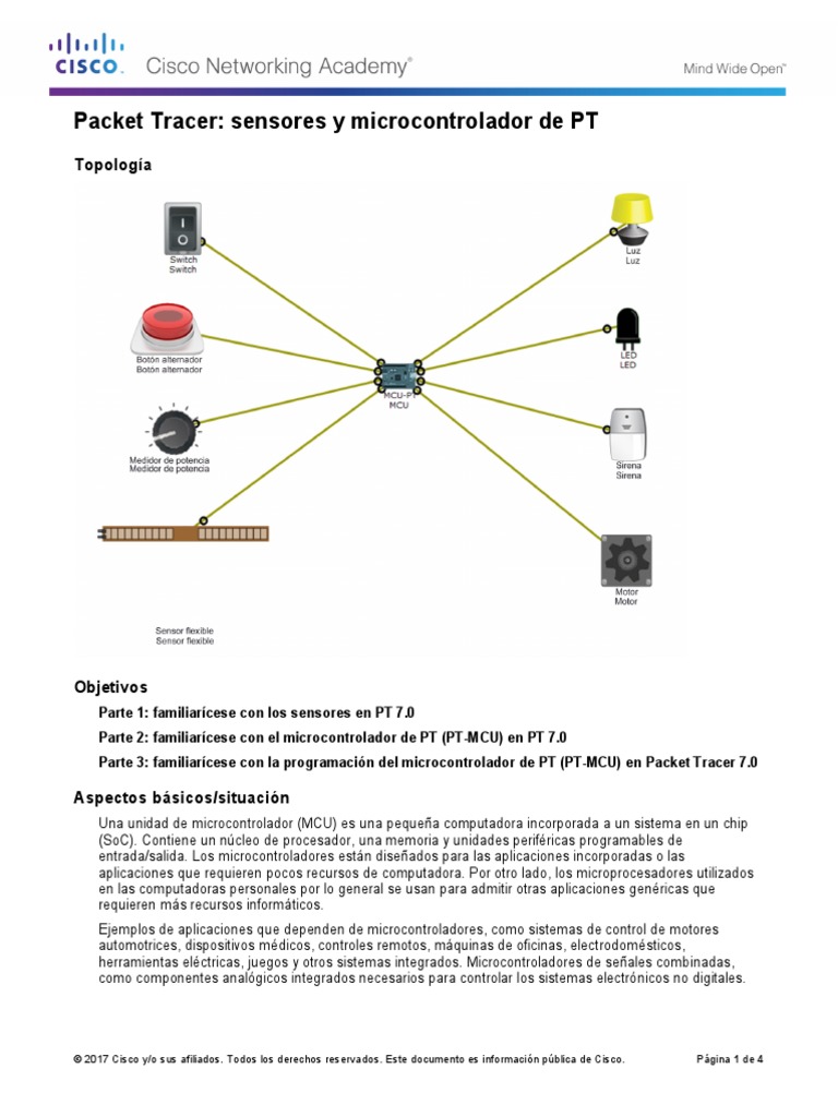 2.3.1.2 Packet Tracer - Sensors Iot | PDF | Microcontrolador ...