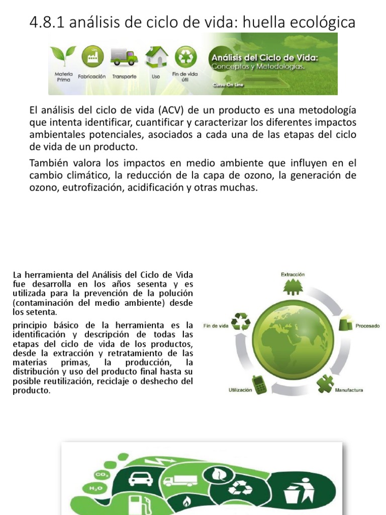 4.8.1 análisis de ciclo de vida: huella ecológica | Evaluación del ...