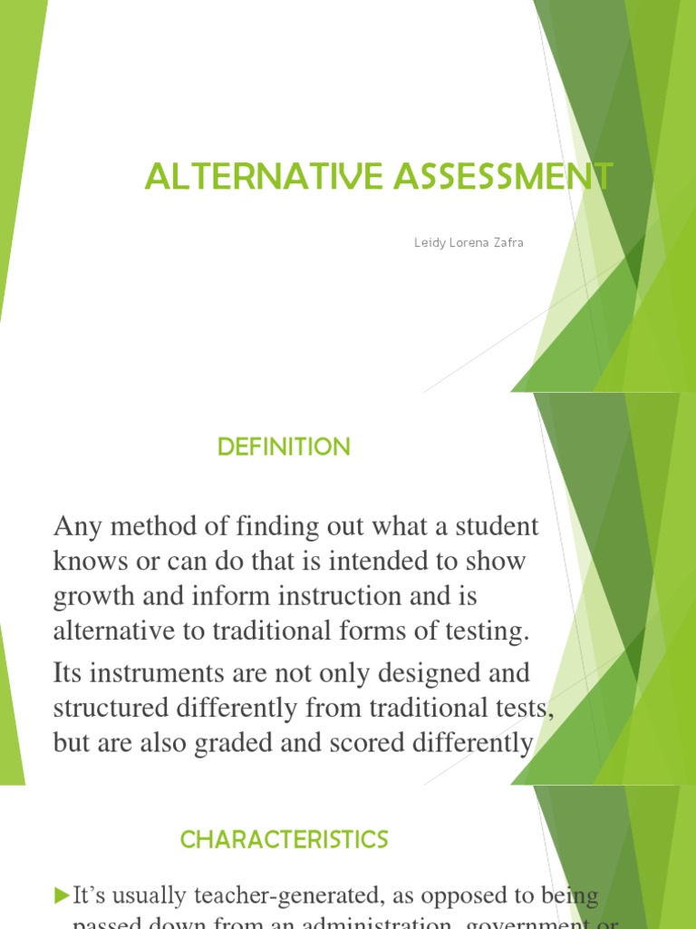 Understanding Alternative Assessment | PDF | Educational Assessment ...